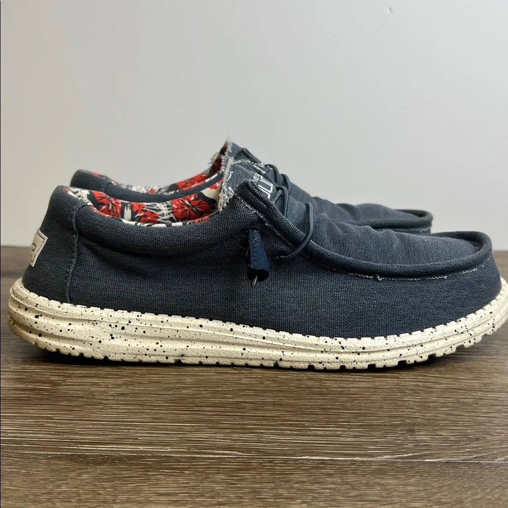 👟 Hey Dude Wally Stretch Shoes | Men’s US 10 | Blue |